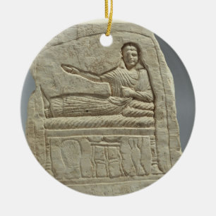 Funerary stela in the name of the lady Artemis, fr Ceramic Ornament