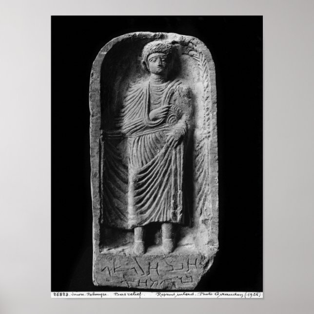 Funerary stela of a man, discovered in Palmyra Poster (Front)