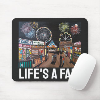 Funfair at Night Painting by Alfred Fox Mouse Pad