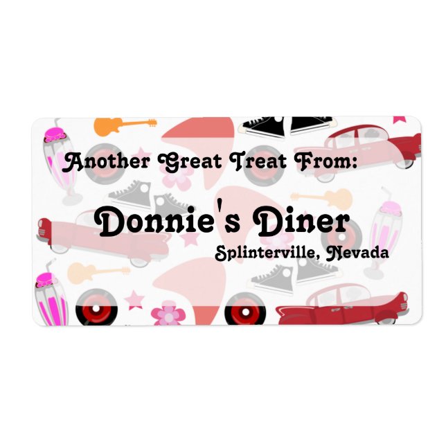 Funfy Fifties Pattern Label (Front)