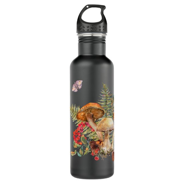 Fungal Forest Botanical Water Bottle (Front)