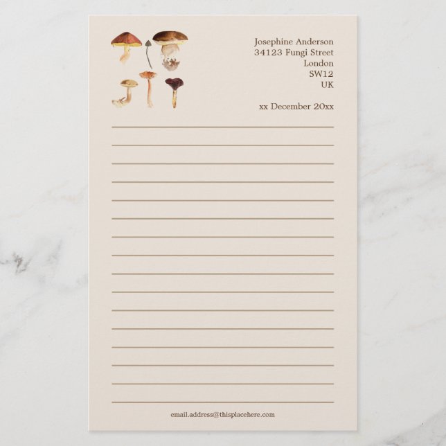 Fungi Art Stationery (Front)