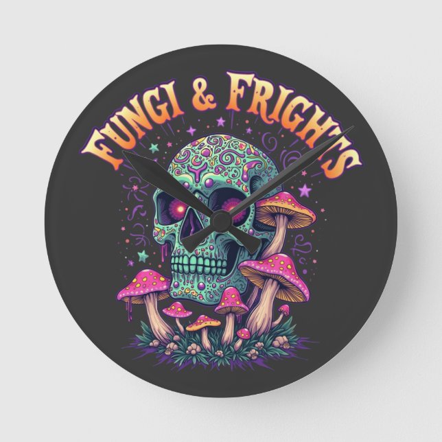 Fungi & Frights  Round Clock (Front)
