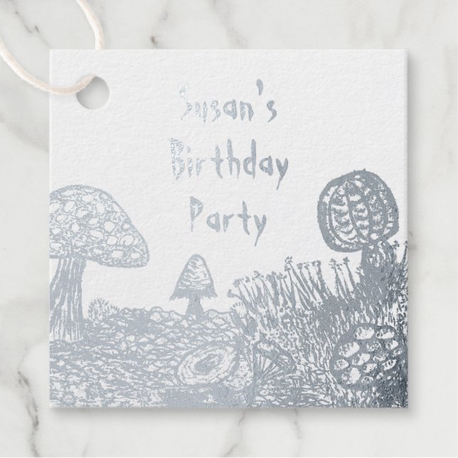Fungi Meadow Foil Favour Tags (Front)
