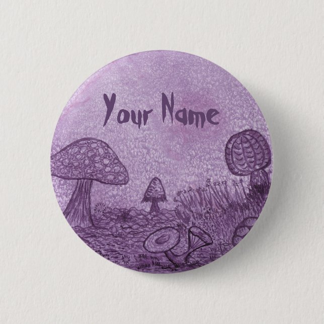 Fungi Meadow Name Button (Front)