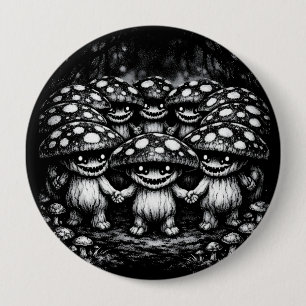 Fungus Folk • Forest Creatures by BurnsInHell 4 Inch Round Button