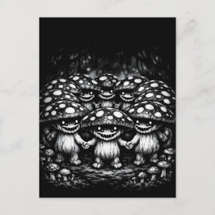 Fungus Folk • Forest Creatures by BurnsInHell Postcard