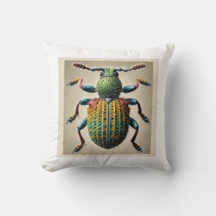 Fungus Weevil in Watercolor and Ink 030924IREF244 Throw Pillow