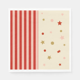 FunHaus Circus Stripes & Stars Party Napkin