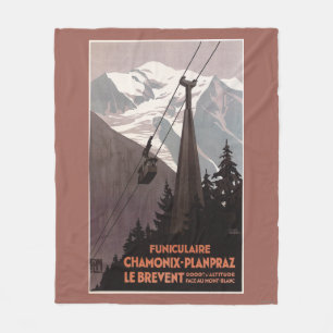 Funiculaire Le Brevent Cable Car Poster Fleece Blanket
