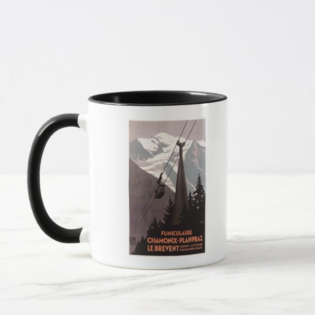 Funiculaire Le Brevent Cable Car Poster Mug (Left)