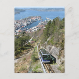 Funicular in Bergen Postcard