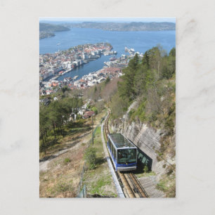 Funicular in Bergen Postcard