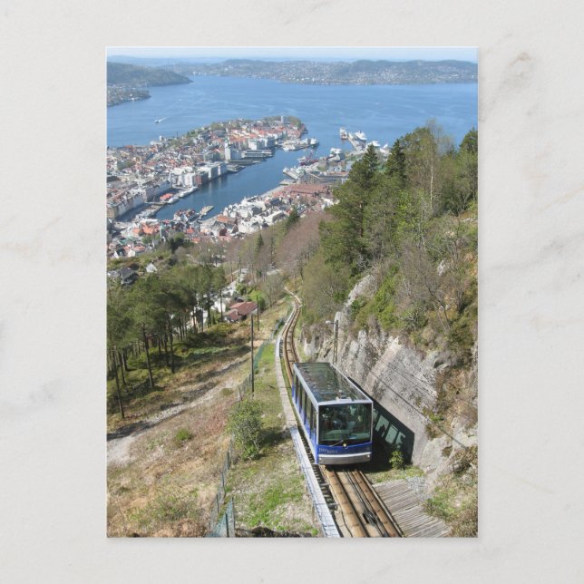 Funicular in Bergen Postcard (Front)