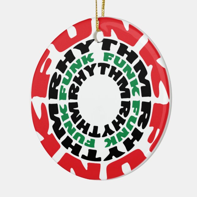 Funk Rhythm Funk Funk Rhythm Ceramic Ornament (Left)