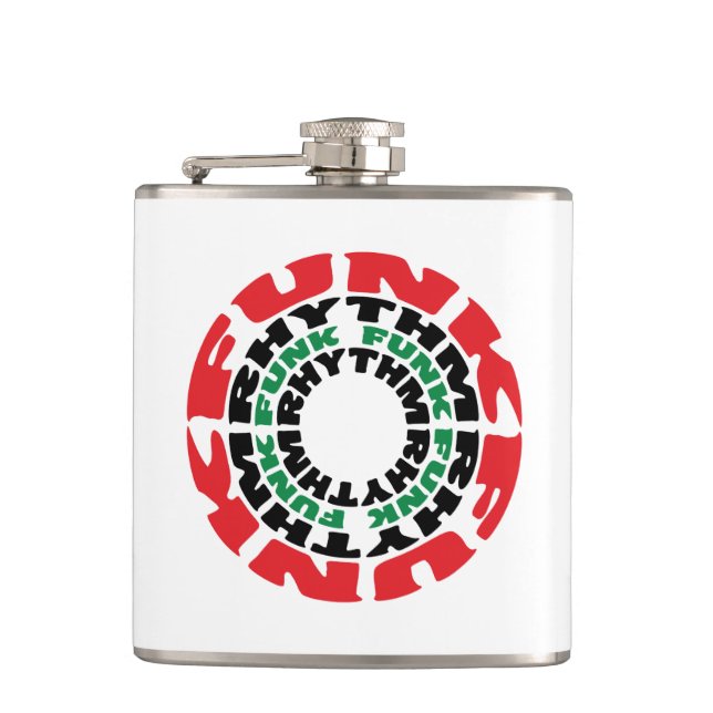 Funk Rhythm Funk Funk Rhythm Hip Flask (Front)