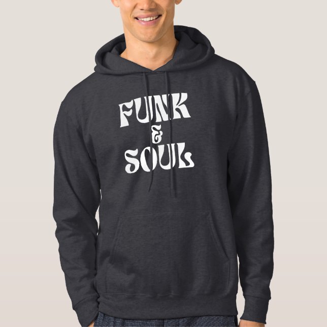 Funk & Souls: Retro Grooves Typography Hoodie (Front)