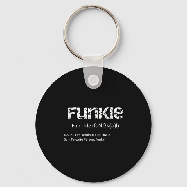 Funkle Definition Funny Favourite Funky Uncle Gift Keychain (Front)