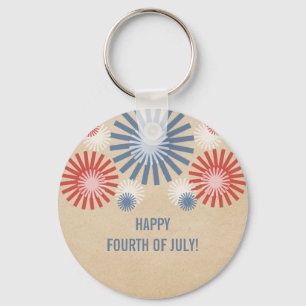 Funky 4th of July Fireworks Keychain