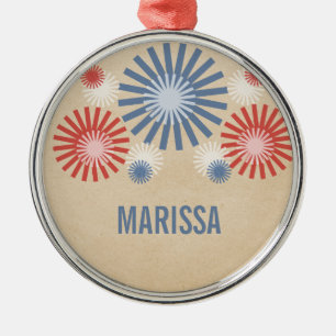Funky 4th of July Fireworks Ornament