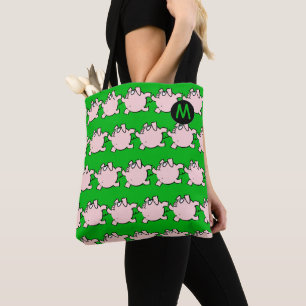Funky 6 Cartoon Pig Monogramme Choisir Sac fourre-