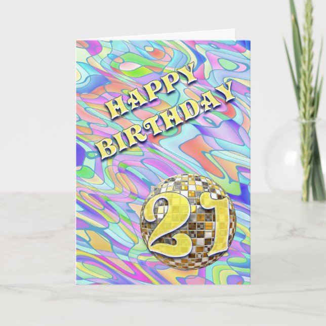 Funky abstract 20 birthday card (Front)
