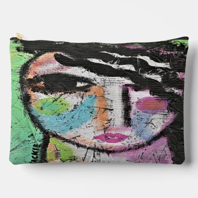 Funky Abstract Art Accessory Pouch (Front)