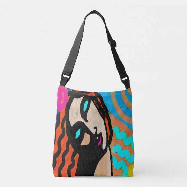 Funky Abstract Art Crossbody  Crossbody Bag (Front)