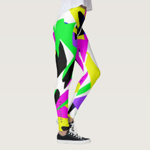 Funky Abstract Art Geometry Fearless Leggings