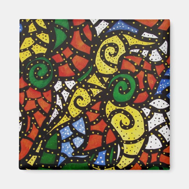 Funky Abstract Art Magnet (Front)
