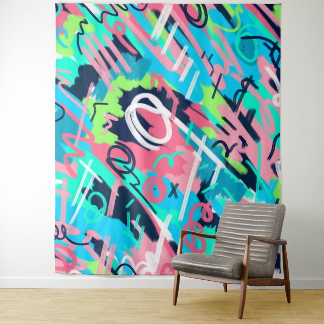 Funky Abstract Art  Tapestry (In Situ)