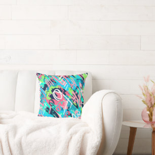 Funky Abstract Art  Throw Pillow