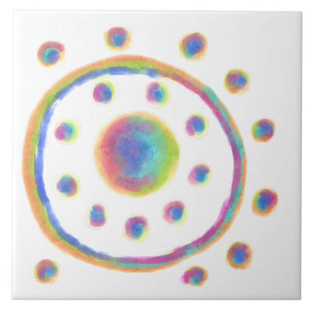 Funky Abstract Art Tile (Front)