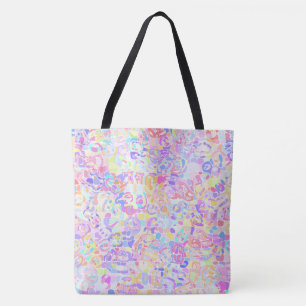Funky Abstract Blobs Bandana Tote Bag