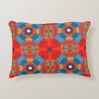 Funky Abstract Bright Coloured Accent Pillow