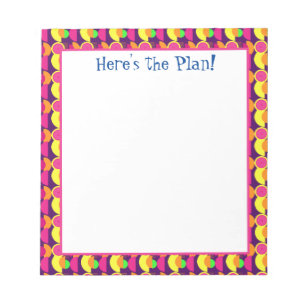 Funky Abstract colourful Boho Art Planner Notepad