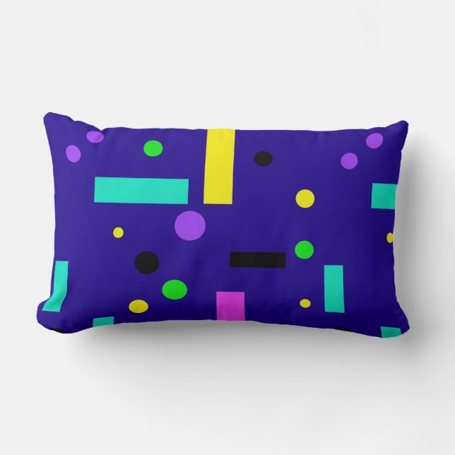 Funky Abstract Colourful Pattern Pillow Cushion (Front)