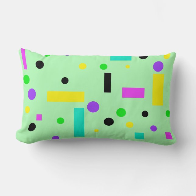 Funky Abstract Colourful Pattern Pillow Cushion (Front)