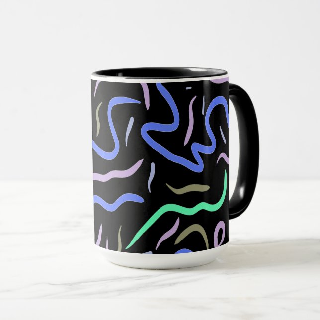 Funky Abstract Digital Art Mug (Front Right)