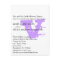 Funky Abstract Modern Monogram Purple Wedding