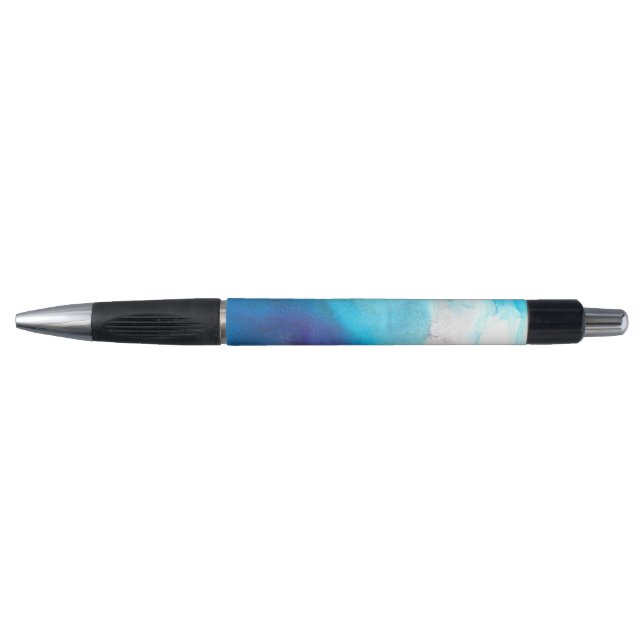 Funky abstract pastel marbled alcohol ink  watch b pen (Front)