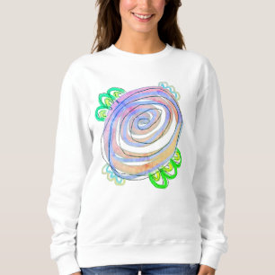 Funky Abstract Rose Wearable Art Sweatshirt