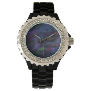 Funky abstract smokey purples water colour watch
