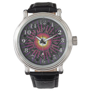 Funky Abstract Sun Rays Wrist Watch
