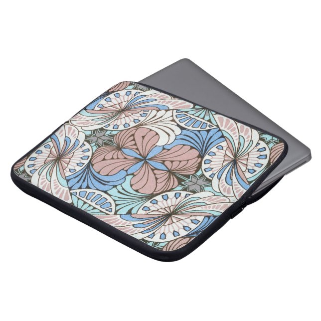 funky abstract swirl pattern laptop sleeve (Front Top)