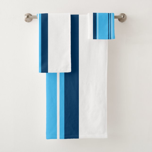 Funky Abstrait Art clair Bleu foncé Blanc (En situation)