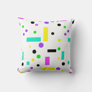 Funky Abstrait coloré Motif Coussin Cushion