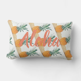 Funky Aloha Pineapple Print Throw Pillow Cushion