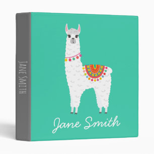 Funky Alpaca llama drama cute animal Binder