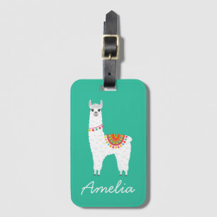Funky Alpaca llama drama cute animal Luggage Tag